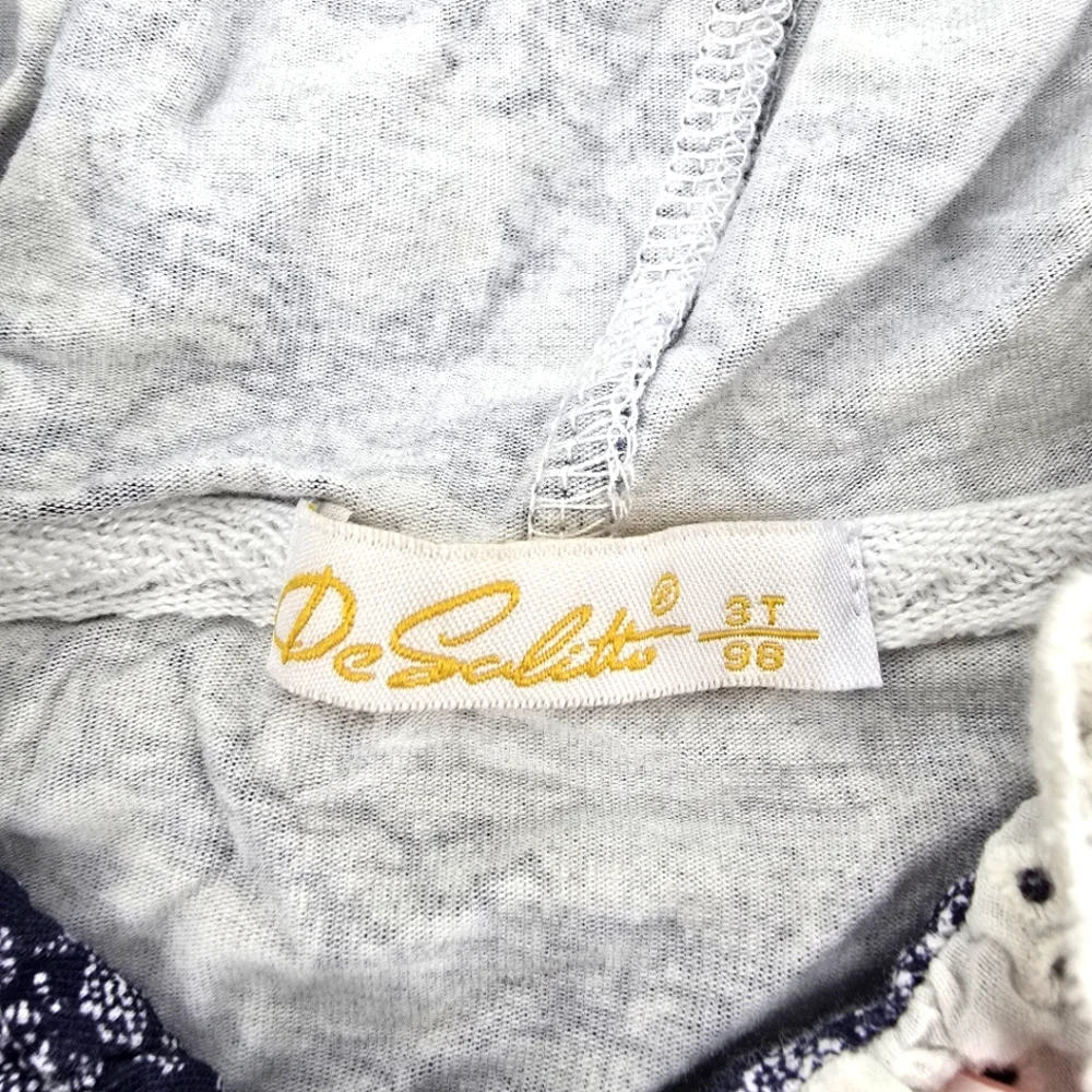 DeSalilto Girls Navy Blue Full Zip Sweater Size 3T
